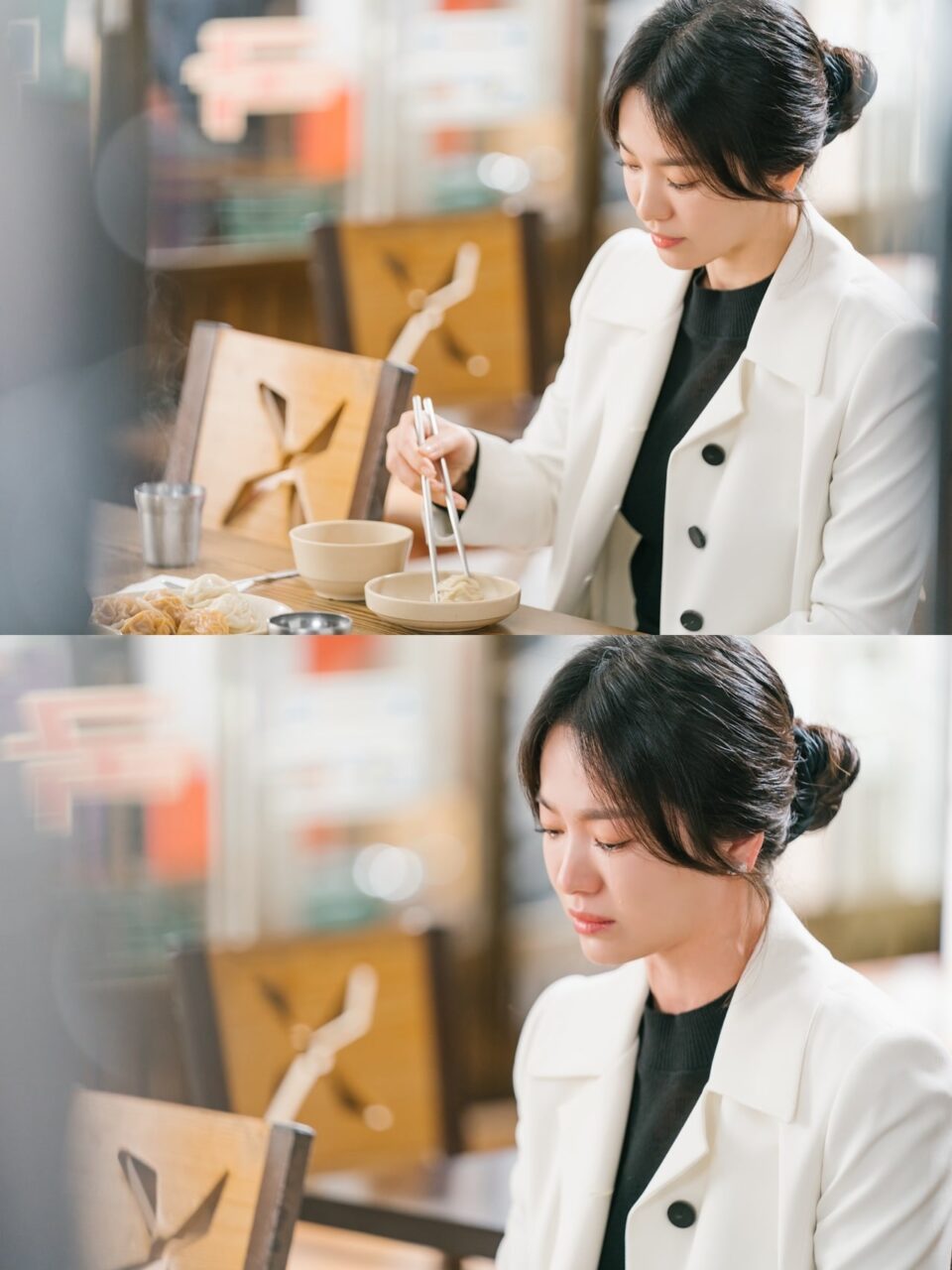 Song Hye Kyo derrama una lágrima durante una comida solitaria en
