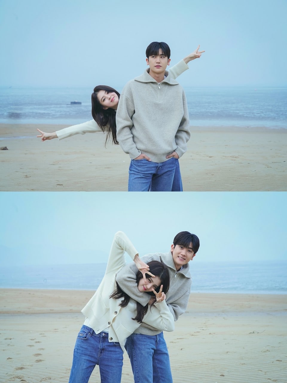 Park Hyung Sik y Han So Hee muestran una química brillante mientras posan en la playa en “Soundtrack #1”